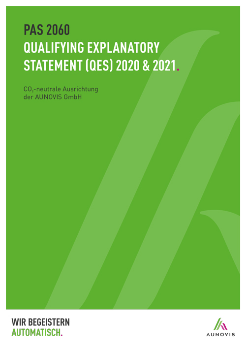 PAS 2060 AUNOVIS GmbH Qualifying Explanatory Statement (QES) 2020 und 2021